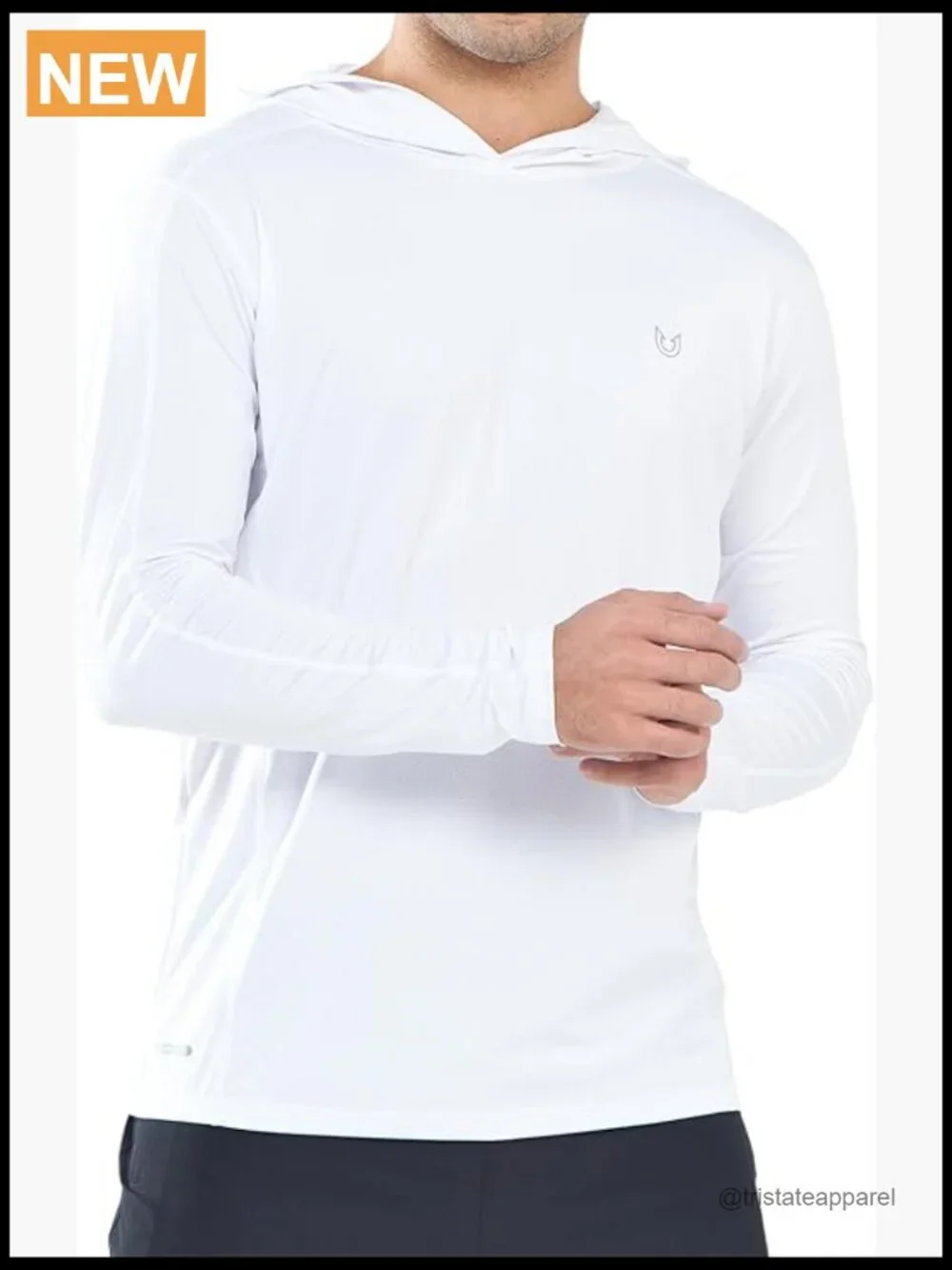 Men's UPF 50+ Sun Protection Hoodie Long Sleeve Rash Guard Shirt
